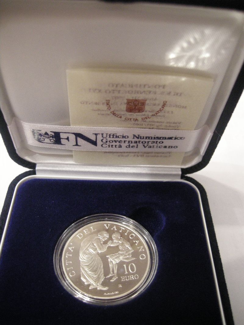 (afbeelding voor) 10 Euromunt Vaticaan 2007 proof in cassette